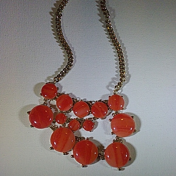 Orange Bib Necklace - Picture 2 of 4